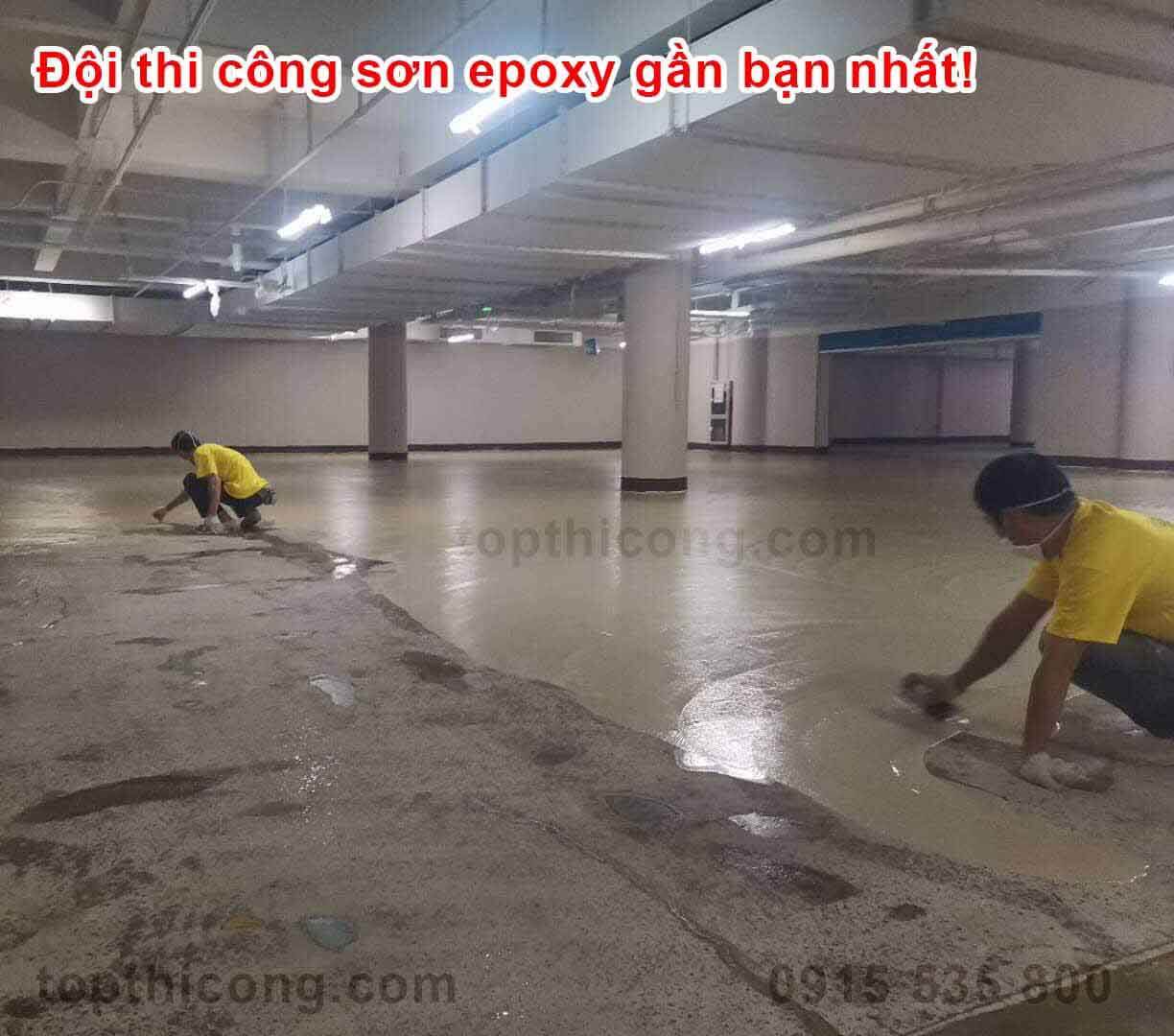 Nhận thi công các công trình xây dựng sơn sàn epoxy