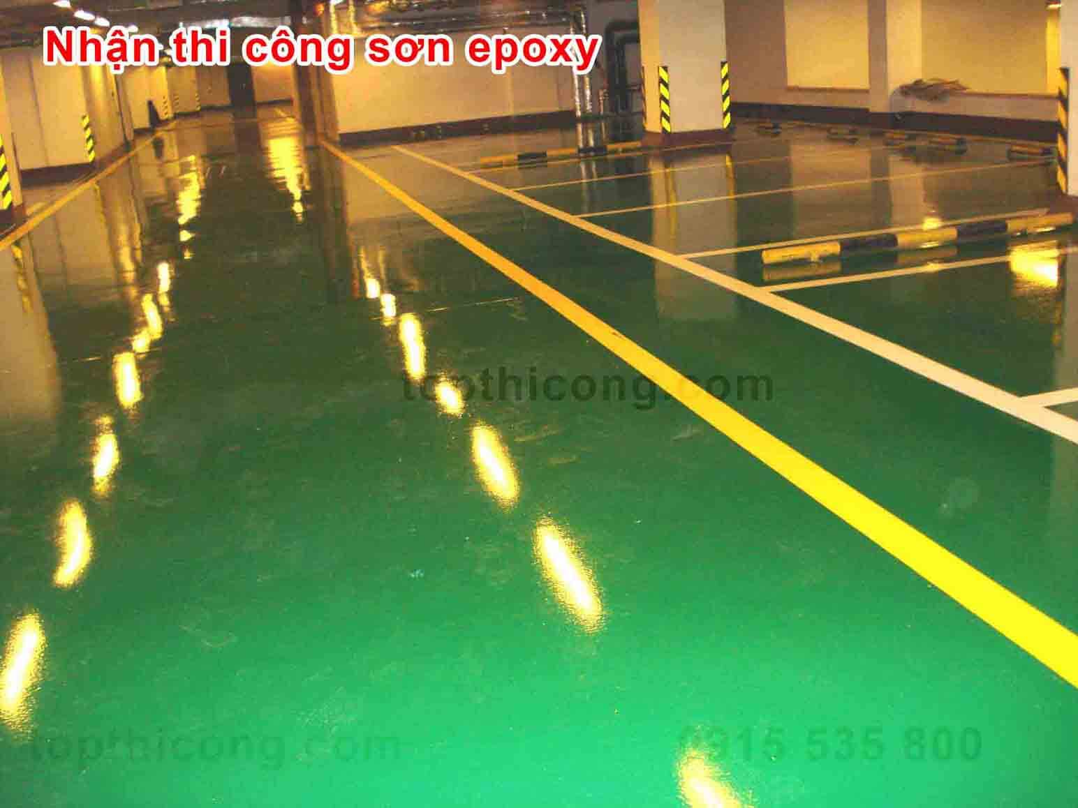 Sơn sàn bê tông xi măng, tầng hầm, tường