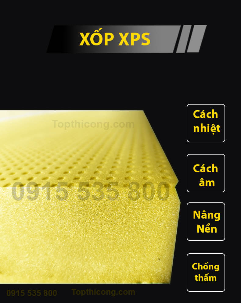 Xốp XPS 50 Extruded Polystyrene là vật liệu cách nhiệt được ép thành tấm cứng