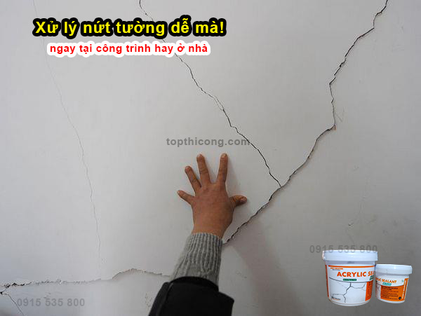 Xử lý nứt tường mỗi nối, lỗ đinh hiệu quả bằng bột keo Keo Hi-Flex Sealant