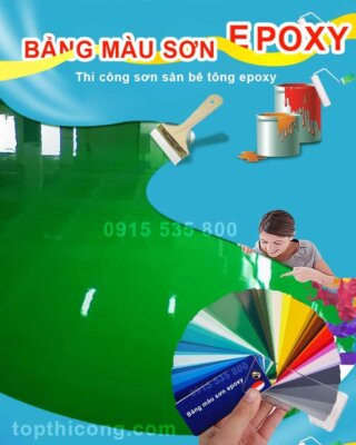 Bảng màu sơn epoxy hoàn hảo trong thi sơn sàn công nghiệp