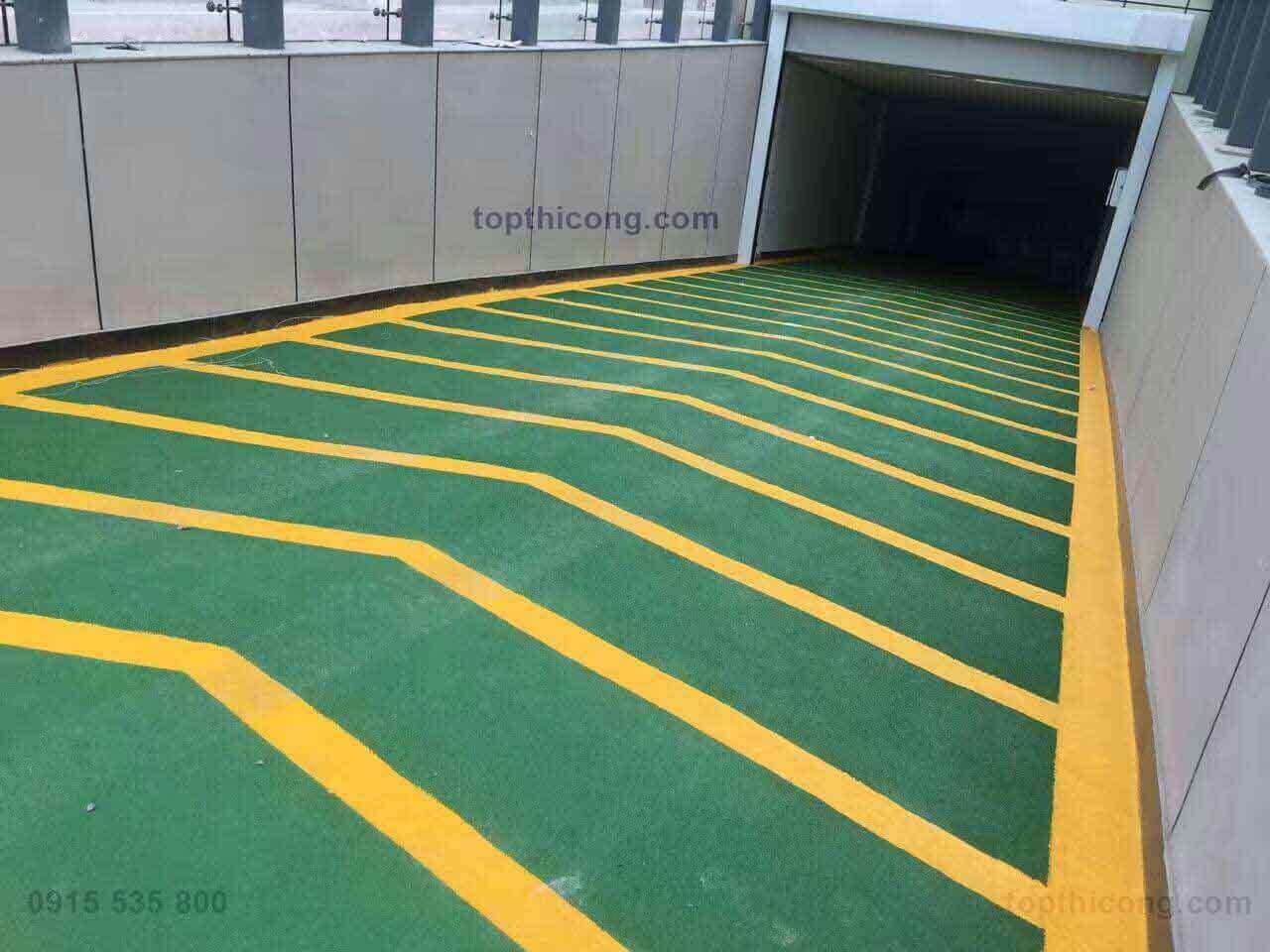 Sơn dốc tầng hầm chung cư