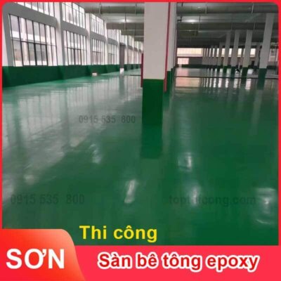 Sơn sàn epoxy thì sao?