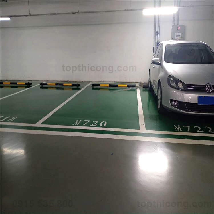 giải quyết sơn sàn tầng hầm nhà gara để xe