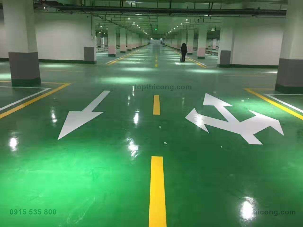 sàn bê tông tầng hầm nhà để xe