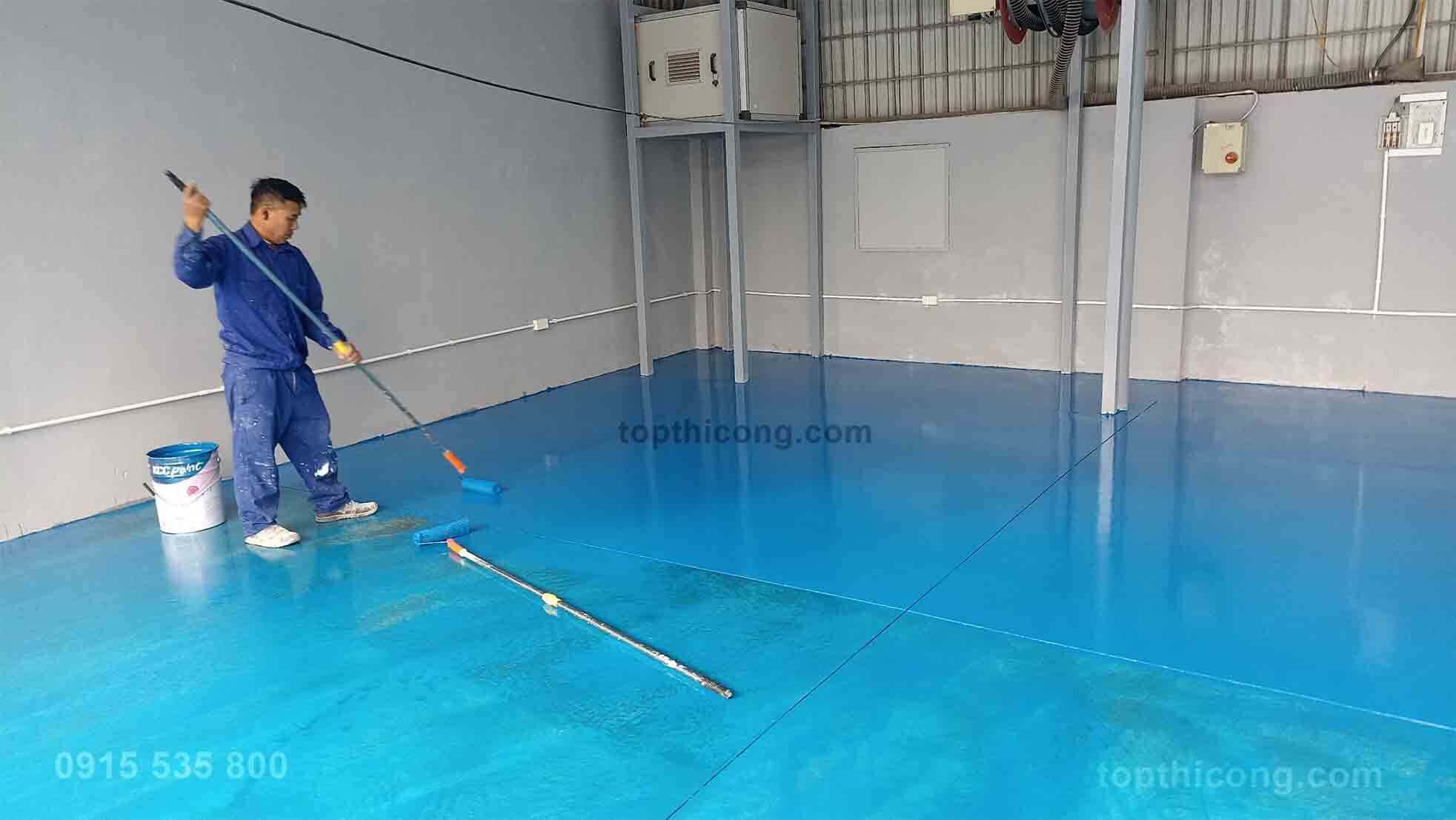 thi công sơn sàn epoxy và báo giá