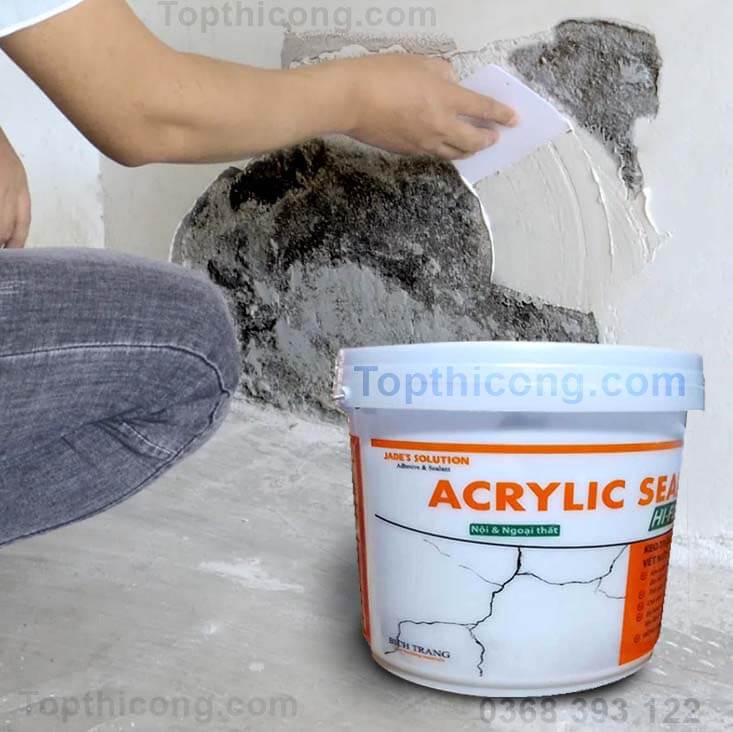 Keo xử lý vết nứt be tông Hiflex sealant có bả vá tường được không?