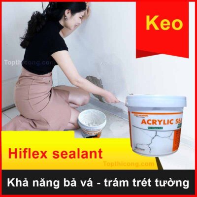 Keo xử lý vết nứt be tông Hiflex sealant khả năng bả vá tường