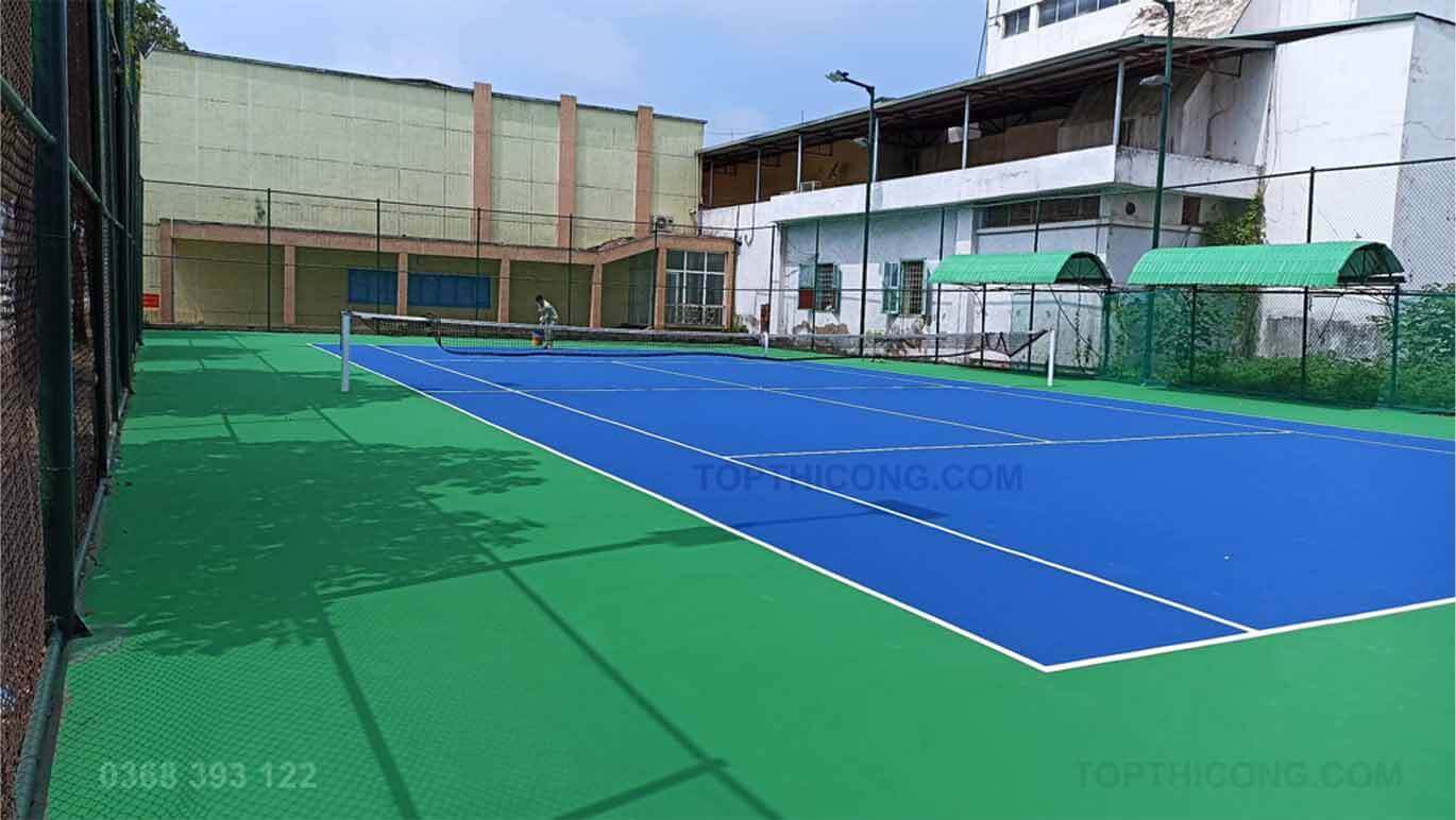 Thi công sơn sân Thể Thao tennis, cầu lông – báo giá thi công sân thể thao