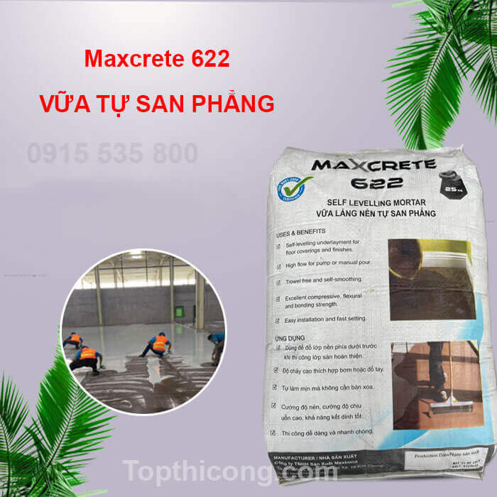 Maxcrete 622 là vữa tự san phẳng hoàn thiện xi măng