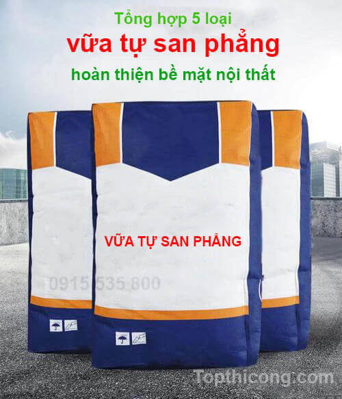 Tổng hợp 5 loại vữa tự san phẳng hoàn thiện bề mặt nội thất