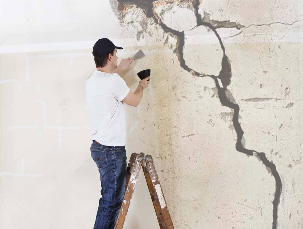 Sửa chữa xử lý nứt bằng keo xử lý vết nứt tường gạch