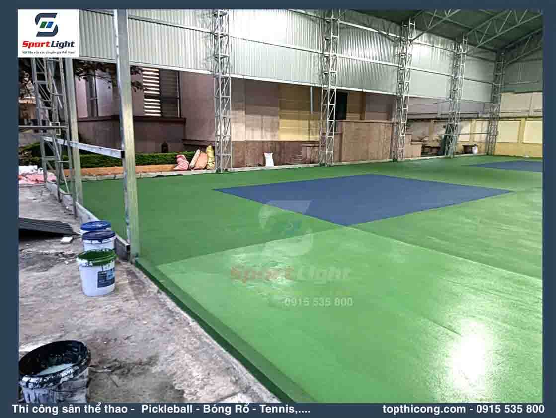 Cung cấp vật liệu thi công sân thể thao Pickleball trọn gói 2026 16 Sơn Acrylic sân Pickleball