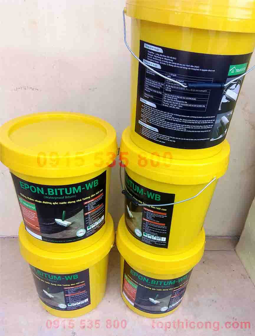Chống thấm nhựa đường bitum Epon WB gốc nước thân thiện môi trường