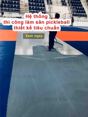 Hệ thống thi công làm sân pickleball thiết kế tiêu chuẩn