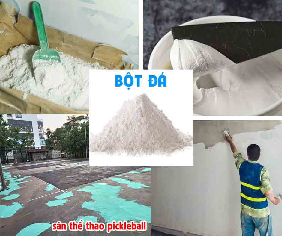 Nâu Cổ điển Ảnh ghép Bài đăng Facebook - Bột đá Bột bả bột trét tường vữa Trong ngành thi công sân thể thao pickleball tennis bóng rổ