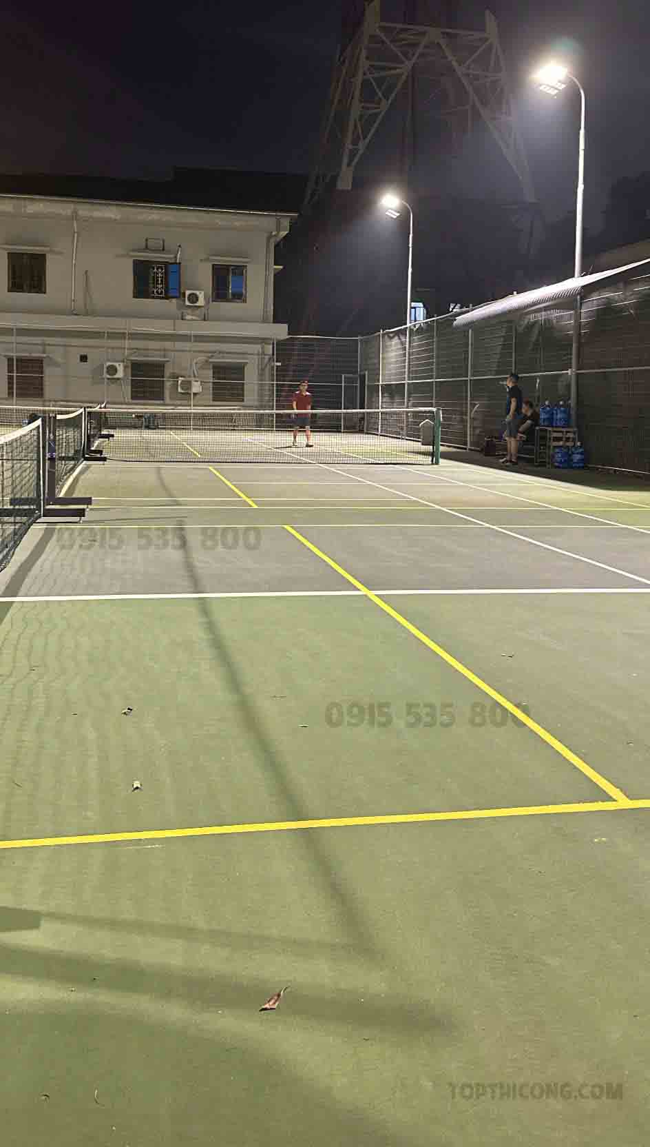 quy trình thi công chuyển đổi cải tạo từ sân tennis cũ thành sân pickleball mới