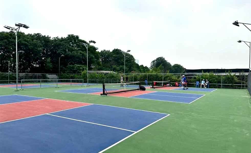 Màu sắc tạo điểm nhấn pickleball