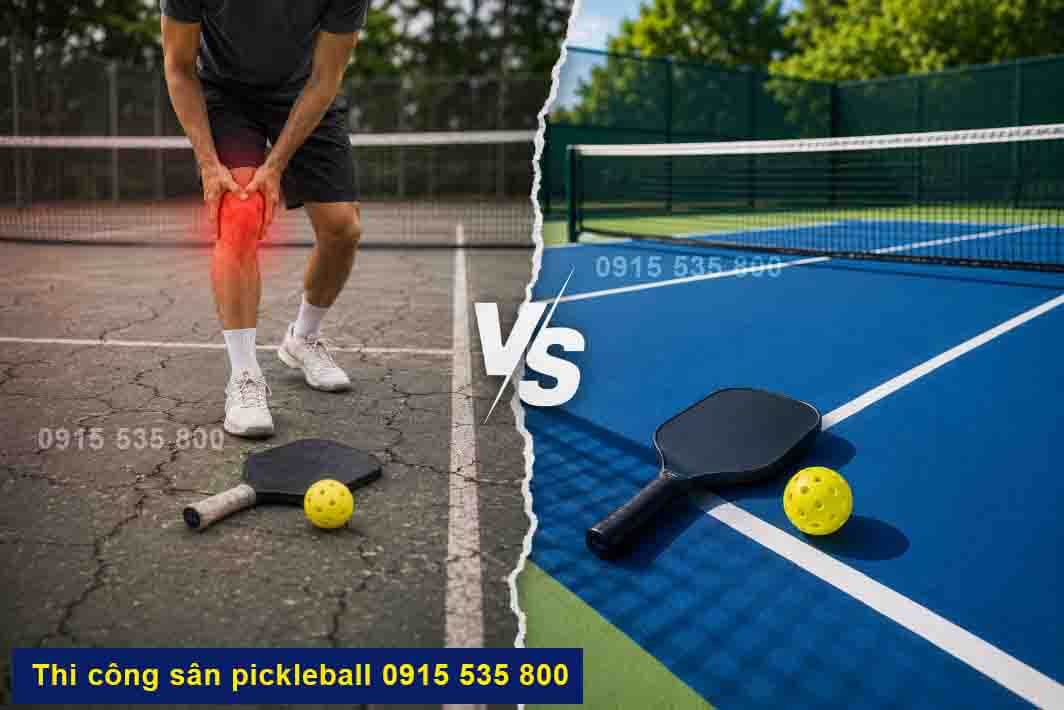 Để hiêu rõ hơn về Sân Pickleball dẫn tới chấn thương và cách phòng tránh 1 Sân Pickleball dẫn tới chấn thương chơi tập luyện thi đấu