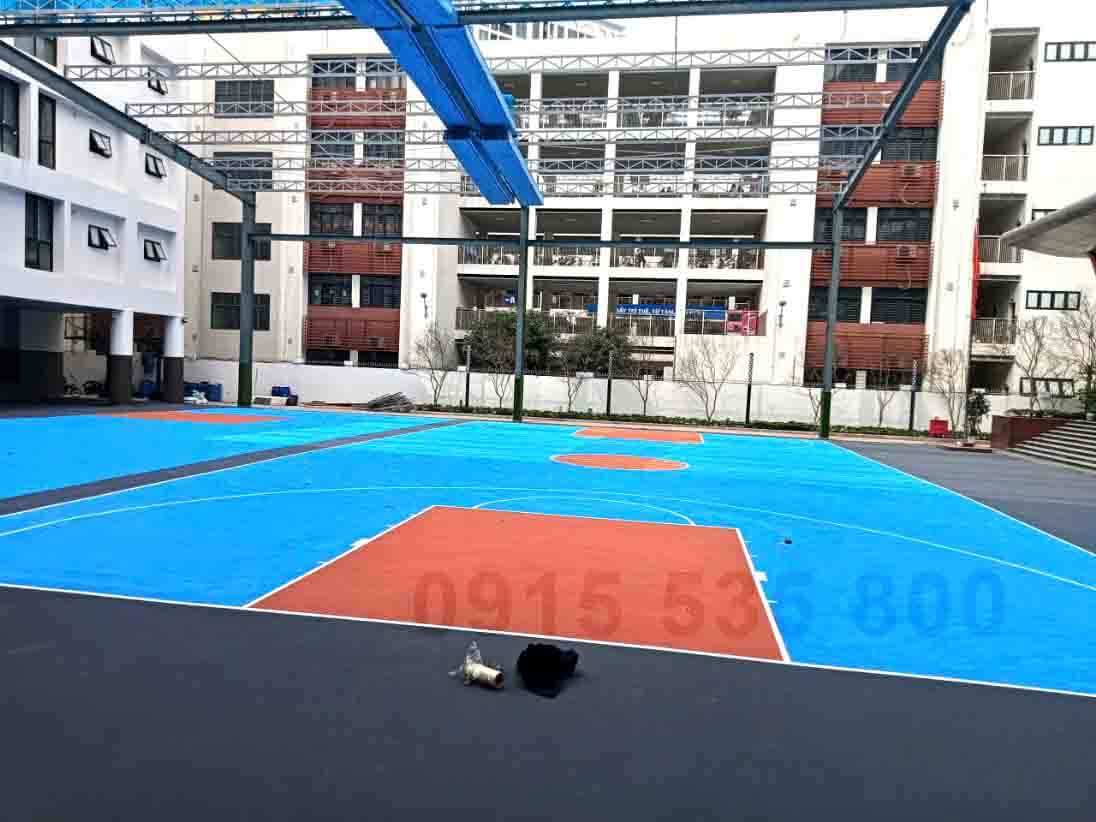 Tiêu chuẩn kích thước thi công sân bóng rổ ngoài trời trường học theo từng cấp độ
