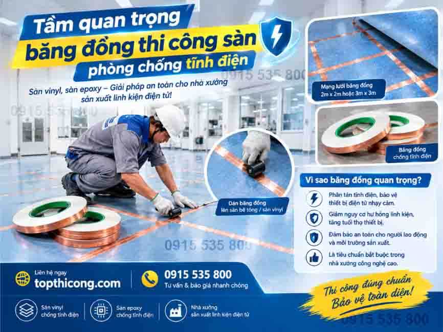thi công sàn vinyl chống tĩnh thi công sàn vinyl chống tĩnh